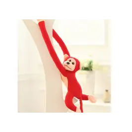 Plush Monkey Mascot with Sound, Red 80 cm