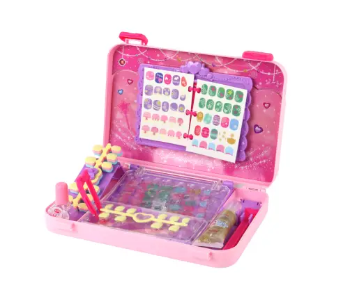 Suitcase With Nail Accessories Manicure Stickers Nail Tips