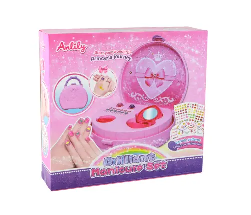 Suitcase With Nail Accessories Manicure Stickers Nail Tips