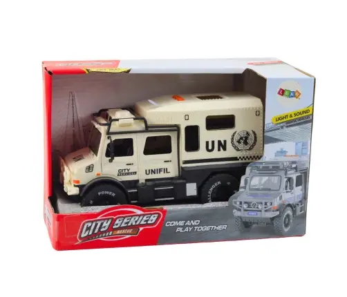 Off-Road Vehicle Police Gray Opening Door Sound Light