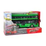 Battery Operated Double Decker Bus Lights Sounds Friction Drive Green