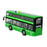 Battery Operated Double Decker Bus Lights Sounds Friction Drive Green