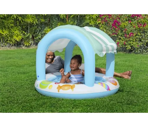 Inflatable Garden Pool with Cover Bestway Pool 52638 104cm