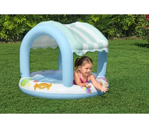 Inflatable Garden Pool with Cover Bestway Pool 52638 104cm