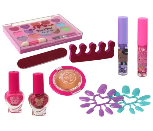 Beauty Makeup and Nail Set in a Pink Suitcase Beauty Makeup and Nail Set in a Pink Suitcase