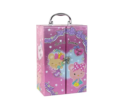 Beauty Makeup and Nail Set in a Pink Suitcase Beauty Makeup and Nail Set in a Pink Suitcase