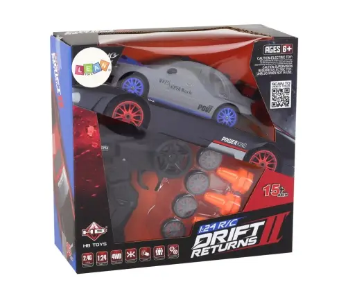 Radiovadāmā mašīna ar pulti Sports Car 1:24 Gray