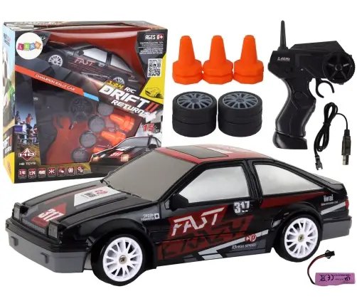 Radiovadāmā mašīna ar pulti Sports Car 1:24 Black