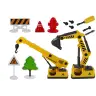 Construction Vehicles Sound Light 1:12 DIY Concrete Mixer Crane Excavator