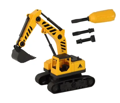 Folding Tow Truck With Crawler Excavator Sound Light DIY Yellow