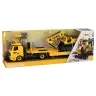 Folding Tow Truck With Crawler Excavator Sound Light DIY Yellow