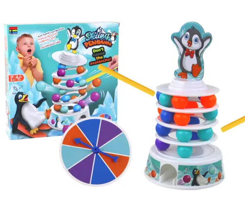 Arcade Game Penguin Balls Slide Tower Balls