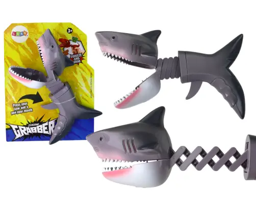 Shark Catcher Bite Toy Spring Gray
