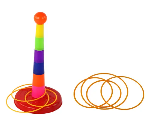 Game Throwing Cups and Hoops to a Target with Various Degrees of Difficulty