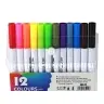 Set of 12 double-sided markers in different colors in an organizer