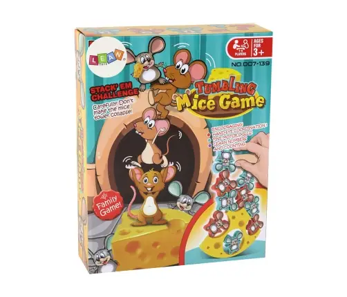 Arcade Game Mice Balancing Cheese Tower 12 pieces. Maths lesson Arcade Game Mice Balancing Cheese Tower 12 pieces. Maths lesson