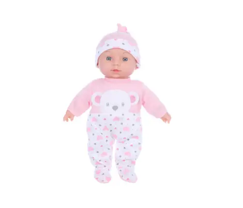 Baby Doll Pink Pajamas with Teddy Bear Hat Sounds Baby Doll Pink Pajamas with Teddy Bear Hat Sounds