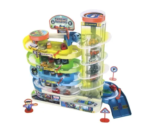 Interactive Multi-Story Parking Set for Cars, Lights and Sounds