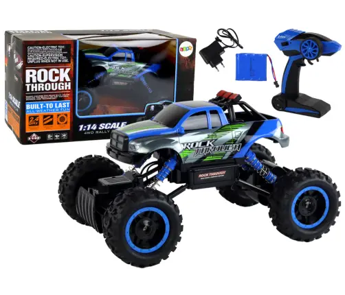 Radiovadāmā mašīna ar pulti Off-road 1:14 Blue Radiovadāmā mašīna ar pulti Off-road 1:14 Blue
