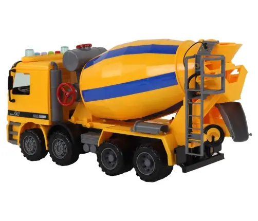 Concrete Mixer Orange Rotary Pear Sound Lights Construction Vehicle