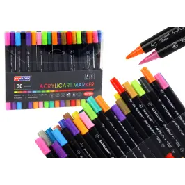 Set of 36 double-sided markers for ceramics, glass and clothes Set of 36 double-sided markers for ceramics, glass and clothes