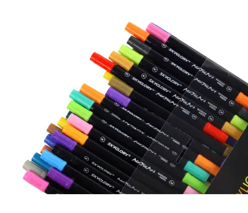 Set of 36 double-sided markers for ceramics, glass and clothes