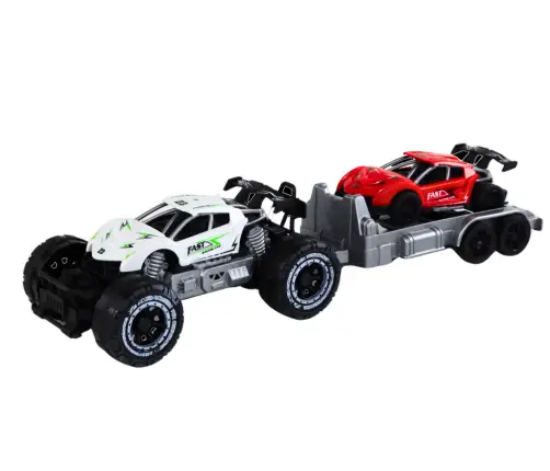 Set: White Off-Road Car, Red Sports Car, Tow Truck Set: White Off-Road Car, Red Sports Car, Tow Truck