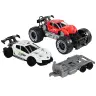 Set of Red Off-Road Car and White Sports Car Tow Truck