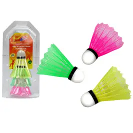 Set of Badminton Shuttlecocks 3pcs Classic Colorful