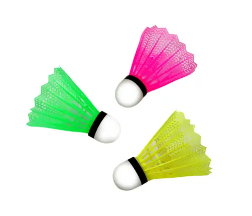 Set of Badminton Shuttlecocks 3pcs Classic Colorful