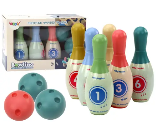 Arcade Game Set of 6 Colorful Bowling Pins