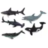 Set of Figures of the Largest Sea Animals Orca Whale Shark 6 pcs