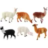 Set of Alpaca Llama Farm Set Figures 6 pcs. Mix