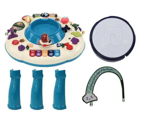 Interactive Educational Panel Table Piano Drum Blue Interactive Educational Panel Table Piano Drum Blue