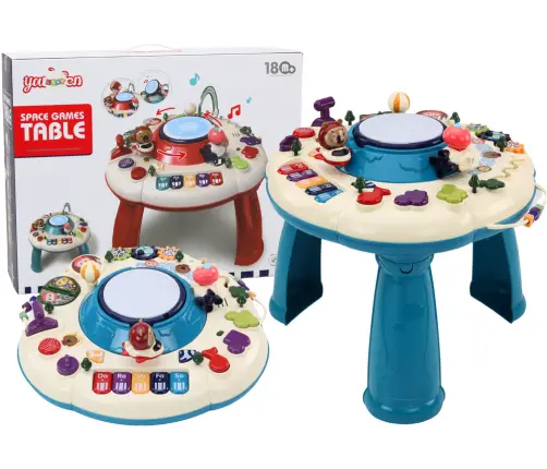 Interactive Educational Panel Table Piano Drum Blue Interactive Educational Panel Table Piano Drum Blue