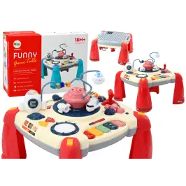 Interactive Educational Table Children's Panel Piano Space Red