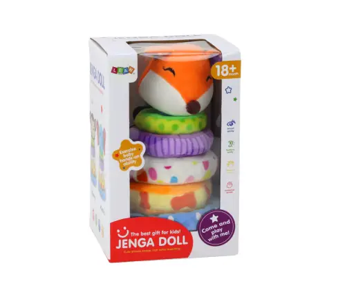 Plush Pyramid Fox Educational Mascot Colorful 27 cm