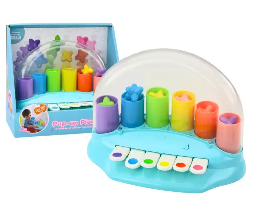 Interactive Piano With Blue Pop-Up Stars Interactive Piano With Blue Pop-Up Stars