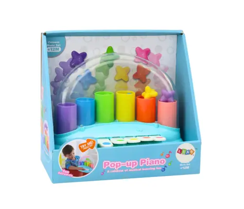 Interactive Piano With Blue Pop-Up Stars Interactive Piano With Blue Pop-Up Stars