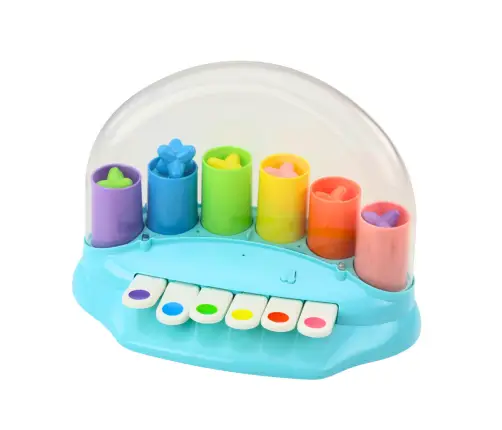 Interactive Piano With Blue Pop-Up Stars Interactive Piano With Blue Pop-Up Stars