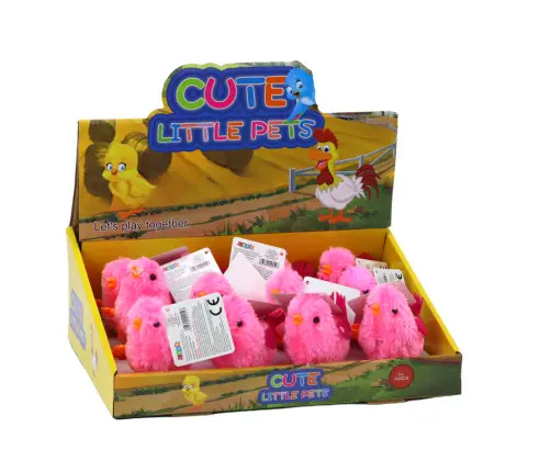 Jumping Chicken Toy Wind-Up Figurine Pink Jumping Chicken Toy Wind-Up Figurine Pink