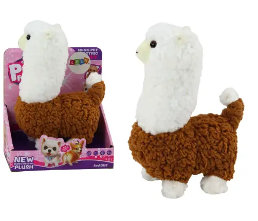 Llama Interactive Pet Brown Alpaca Walks Game 23 cm