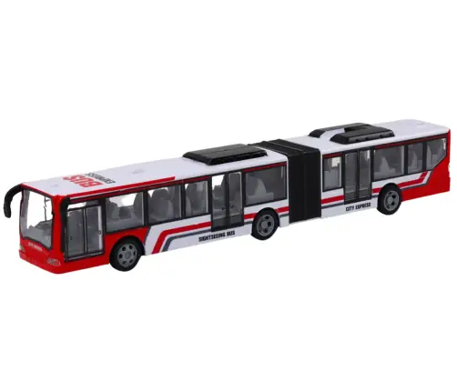 Radiovadāmā autobuss ar pulti City Bus Red and White