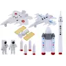 Set of Space Figures Astronauts Rockets 11 Pieces