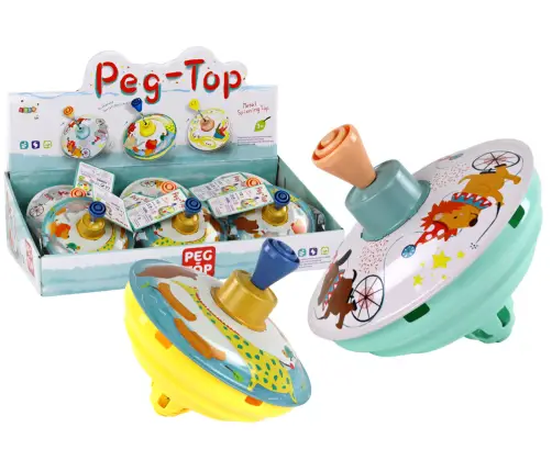 Spinning Top for Children, Spinning Animals Mix, Traditional Metal