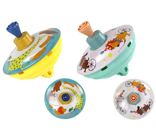 Spinning Top for Children, Spinning Animals Mix, Traditional Metal