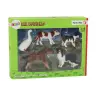 Rural Animals Figure Set 5 Pieces Horse Cow Cat Goose Dog