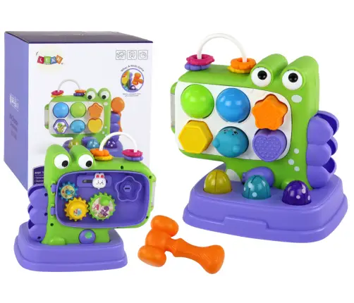 Dinosaur Educational Panel Whack-A-Mole Sorter Game For Children Purple Dinosaur Educational Panel Whack-A-Mole Sorter Game For Children Purple