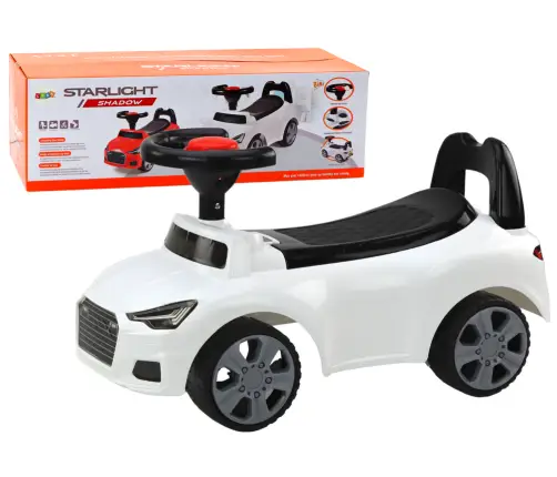 Car Ride On With Backrest QX-3396 Horn Storage Box White