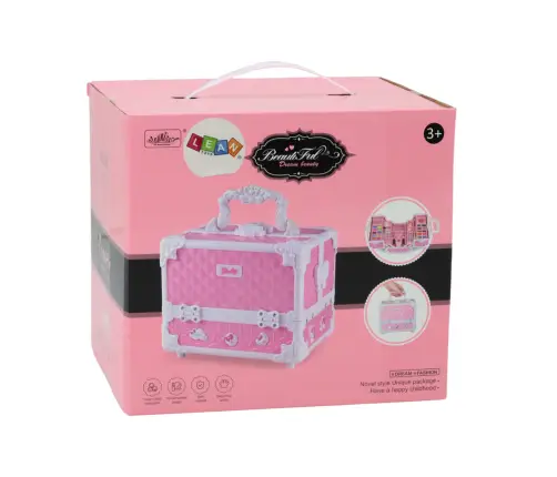 Chest Suitcase Beauty Set Jewelry Cosmetics Pink Chest Suitcase Beauty Set Jewelry Cosmetics Pink